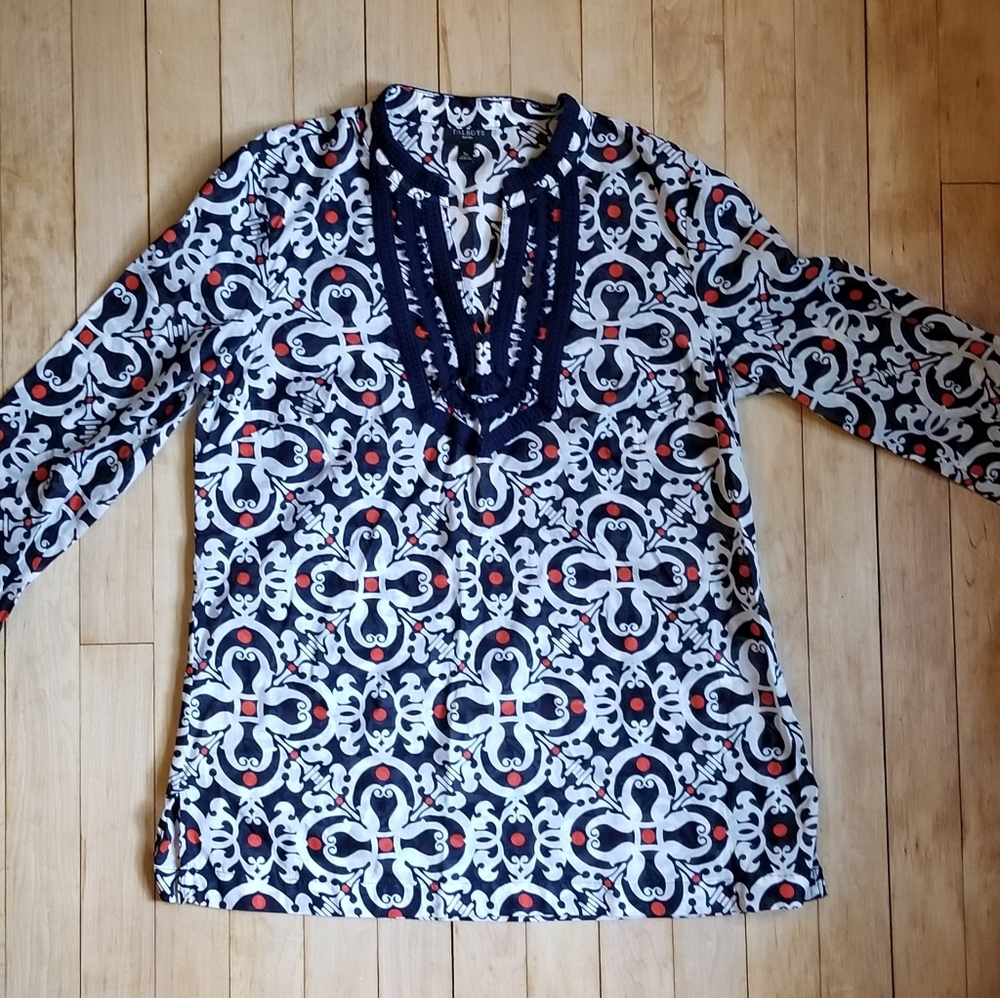Talbots Petites Sheer Long Sleeved Top